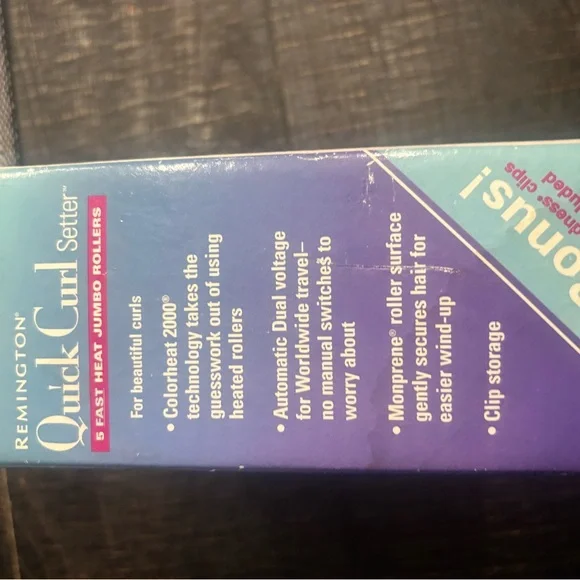 Remington Quick Curl Setter Jumbo Rollers and Clips Open Box New Vintage - Picture 10 of 10